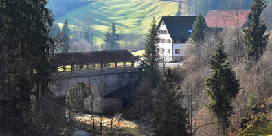 Die Teufelsbrücke über die Sihl.