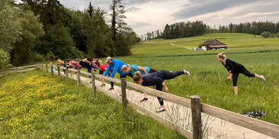 Training in der freien Natur in Grüningen.