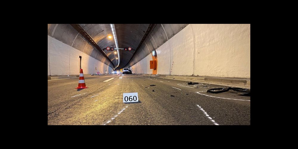 Im Blatttunnel kam es heute Morgen zu einer Kollision.