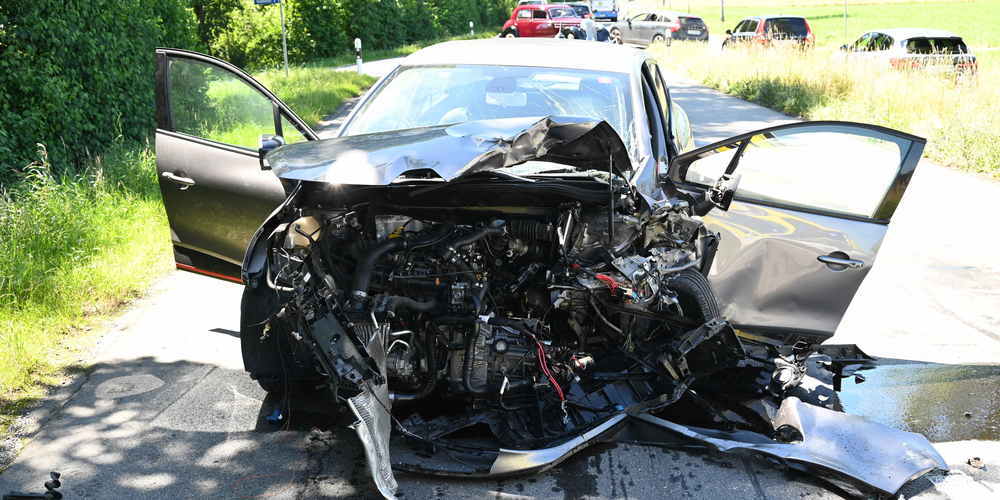 Ein Wunder, dass der Fahrer dieses Autos überlebt hat