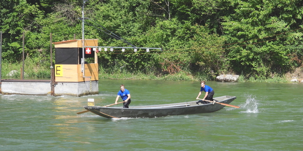 Das Wettfahren fand auf dem anspruchsvollen Wasser der Aare statt.