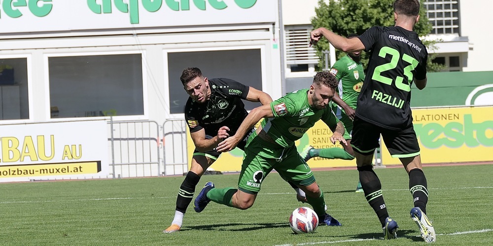 Der FC St.Gallen mit dem Rebsteiner Betim Fazliji brachte die Austrianer aus Lustenau zum Stolpern