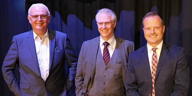 Drei kompetente Kandidaten stehen in Widnau zur Wahl, v.l. Werner Barmettler, Roger Meier und Bruno Seelos