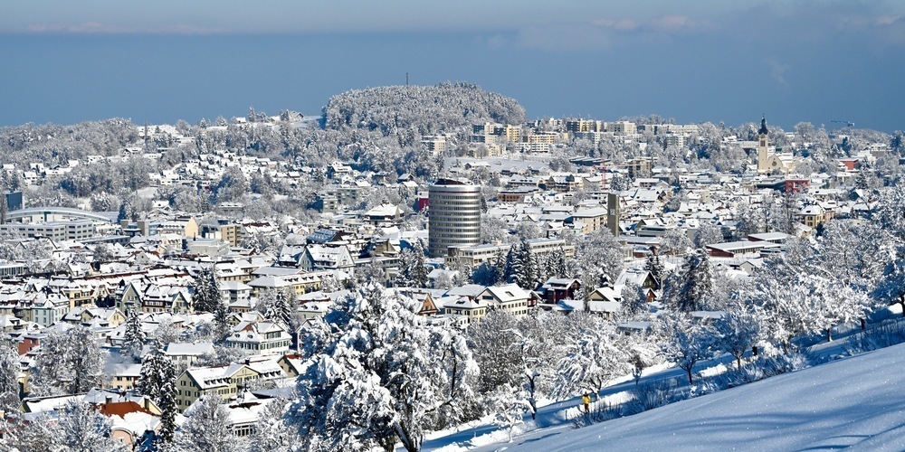 Die Stadt St.Gallen im Wintermantel (Januar 2021)