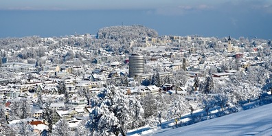 Die Stadt St.Gallen im Wintermantel (Januar 2021)