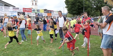 Die Wechsel bei den Stafettenläufen klappten meist einwandfrei