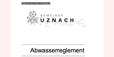 Das Reglement war am 20.8.2022 unter der Überschrift «Reglement über Friehof und Bestattungen» zu finden, so ein Leser-Screenshot.