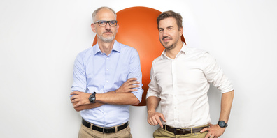 Gian-Rico Willy, Initiant, Managing Partner Pilbara AG Schaffhausen (l.) und Christoph Schärrer, Delegierter für Wirtschaftsförderung Kanton Schaffhausen.