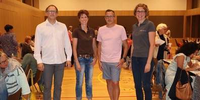 Sie gestalteten die Präsidentinnenkonferenz mit: Daniel Stamm, Präsidentin Regula Böhi-Zbinden, Hanu Fehr und Sandra Keller.