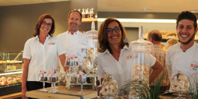 Jacqueline und Werner Künzler mit Fabio, der die Bäckerei dereinst weiterführen wird.