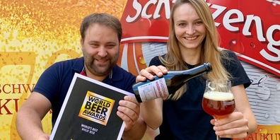 Das Brauerteam mit Johannes Schmalzl (l.) und Regina Süss freut sich über die Auszeichnung.