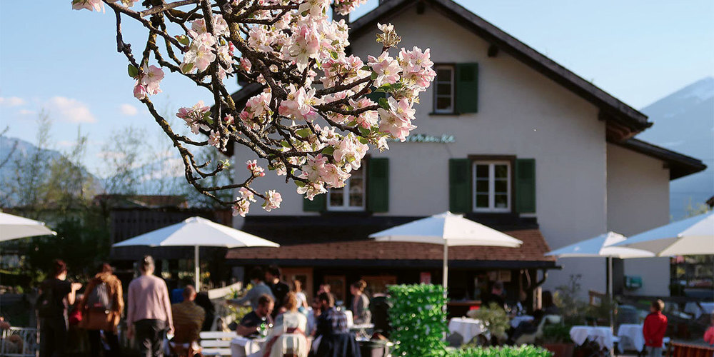 Zweimal im Jahr lädt die Ribischenke in Malans zum Verweilen ein.