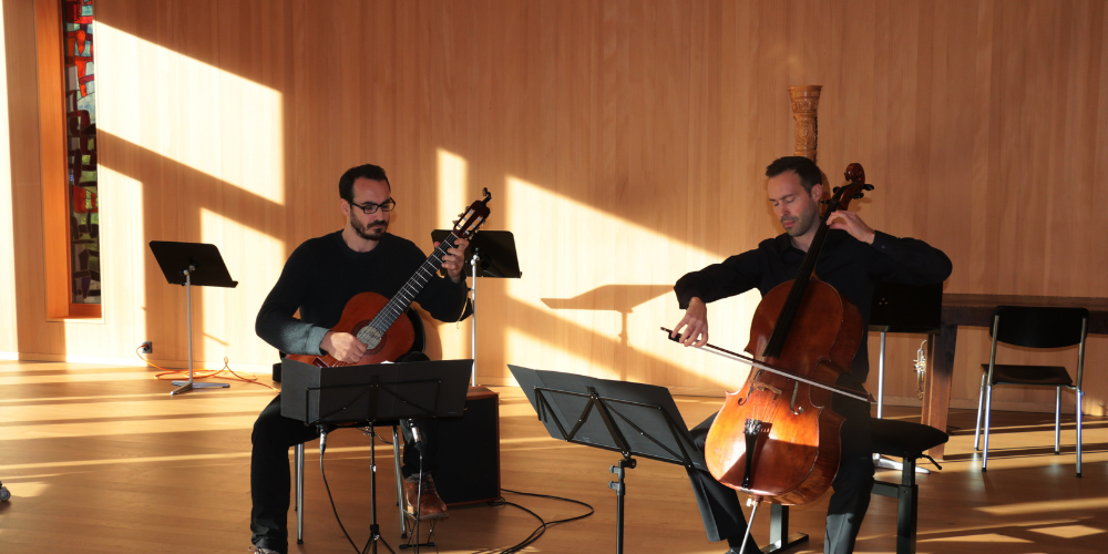Sami Kajtazaj und Thomas Berchtold treten beim Benefizkonzert am Sonntag in Thal auf.