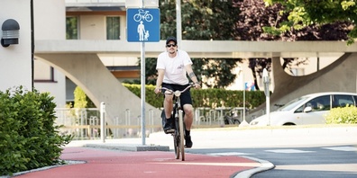 Durch die in Kürze beginnenden Umbauarbeiten am Engel-Kreisverkehr wird die Sicherheit für Radfahrer erhöht