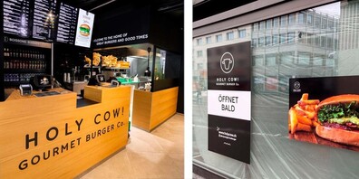 Auf das Schnellrestaurant im 50er-Jahre-Look folgt die Burgerkette Holy Cow. 