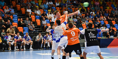 Am Sonntag, 21. August, treffen die Kadetten Schaffhausen als Schweizer Meister im Supercup auf Schweizer Cupsieger GC Amicitia Zürich. (Archivbild)