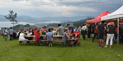 Wunderschön: Die 1.-August-Feier auf dem Becki in Wollerau.