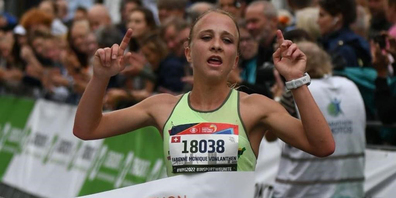 Fabienne Vonlanthen ist im Halbmarathon die schnellste Polizistin der Welt.