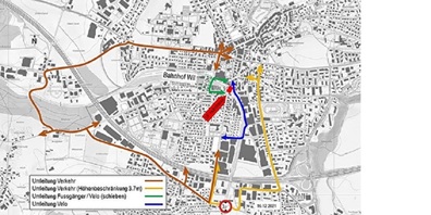 Unterführung Hubstrasse vom 12. bis 14. August gesperrt.