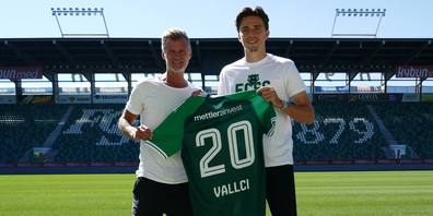 Albert Vallci zusammen mit Alain Sutter.