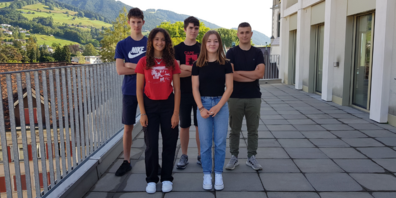 von links: Sebastian Hengartner, Leana Custodia, Alessandro Di Lena, Luna Bellino und Nevio Schmid