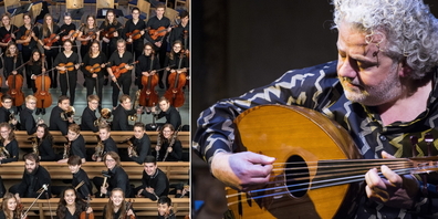 Das Orchester «il mosaico» – auch mit SchülerInnen aus dem Linthgebiet – tritt mit Marwan Abado auf, der die arabische Laute Oud spielt.