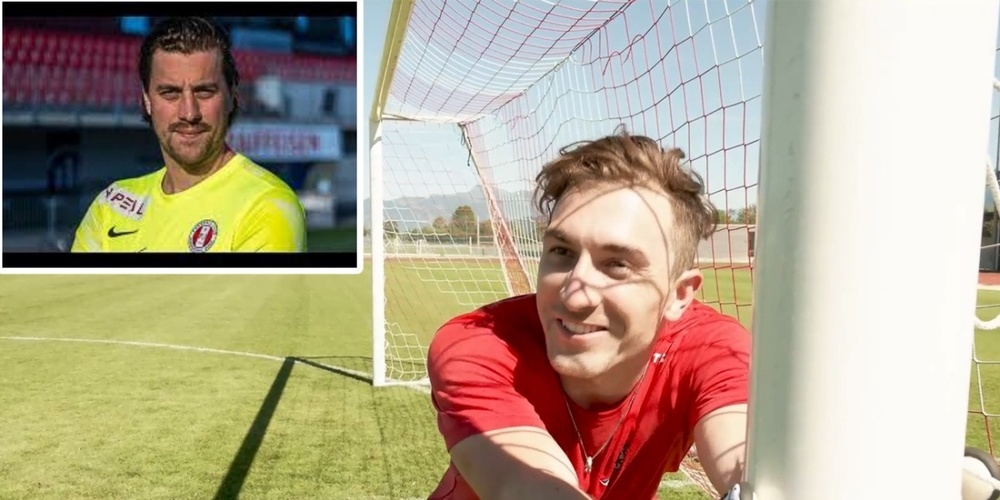 Ein Fussballtor ist kein Eishockeytor. Das bekam Melvin Nyffeler zu spüren.