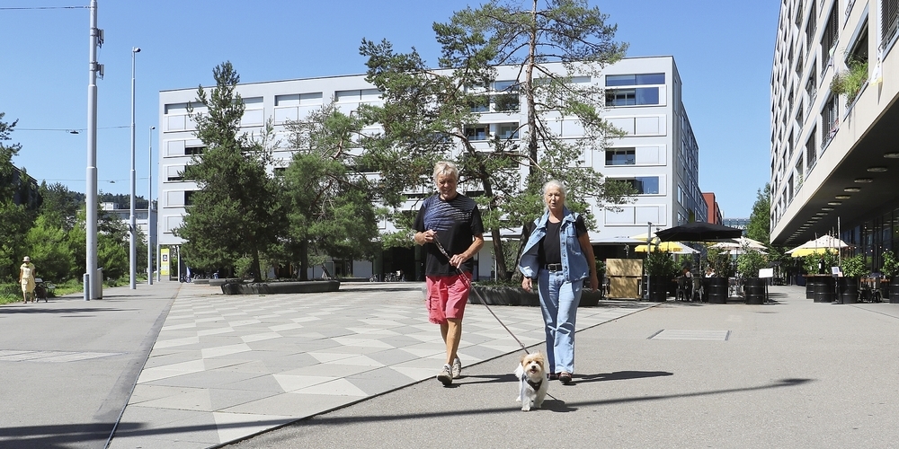 Eignet sich auch für einen Hundespaziergang: Max-Bill-Platz in Oerlikon.