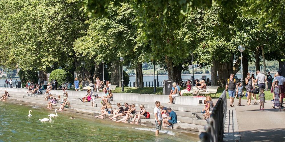 In den Bregenzer Seeanlagen wurden von der Polizei besoffene und bekiffte Velo- und E-Scooter-Fahrer kontrolliert
