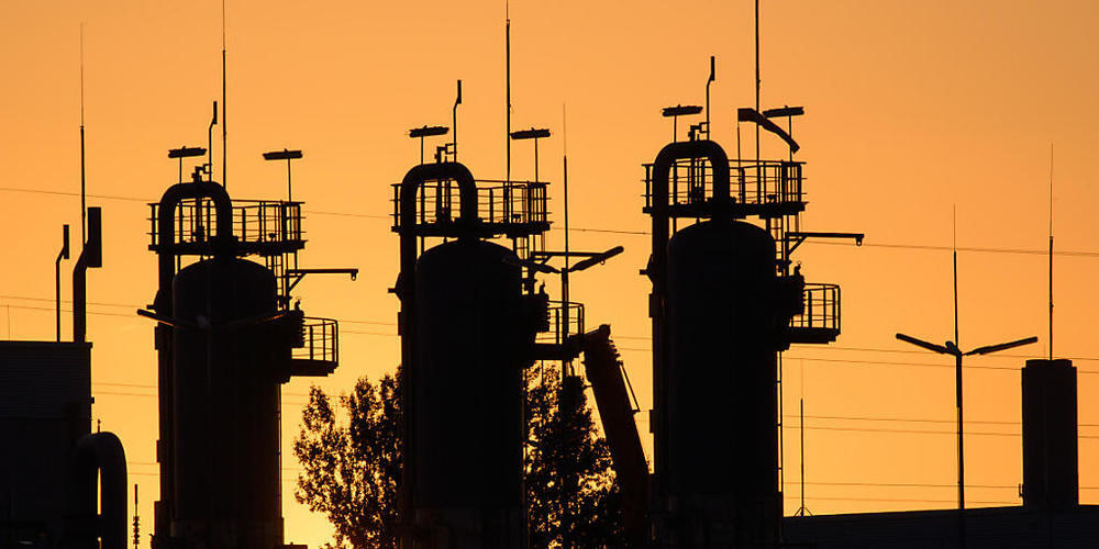 Technische Anlagen auf dem Gelände des Erdgasspeichers Katharina in Bernburg (Sachsen-Anhalt). Foto: Klaus-Dietmar Gabbert/dpa