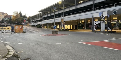 Aktuelle Situation beim Bahnhof Herisau.