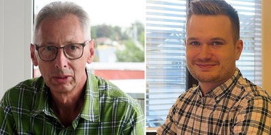 Wolfgang Mauchle (Leiter Steueramt, links im Bild) ging Ende September in Pension. Seine Nachfolge hat per 1. Oktober 2022 Yannik Gerber angetreten.