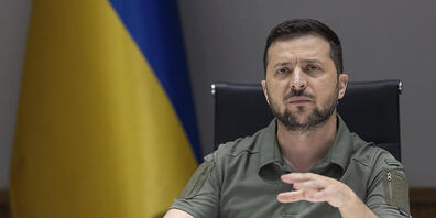 ARCHIV - Wolodymyr Selenskyj, Präsident der Ukraine, spricht während eines Videomeetings. Foto: Ukrainian Presidential Press Office/Planet Pix via ZUMA Press Wire/dpa - ACHTUNG: Nur zur redaktionellen Verwendung und nur mit vollständiger Nennung d...