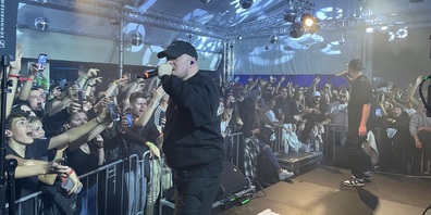 Rapper Kool Savas bei seinem Auftritt am Moschtifäascht