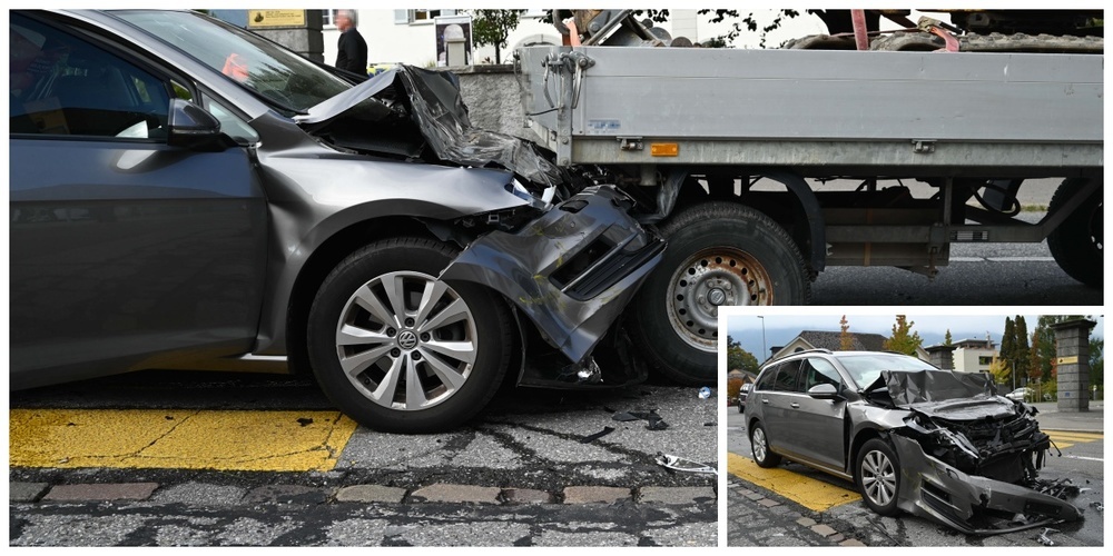 Am Auto sowie dem Lieferwagen und dem Anhänger entstand Sachschaden von rund CHF 27'000 Franken.