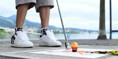 Golf mal nicht auf üblichen Golfplätzen.