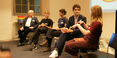 Jürg Brunner, Andi Giger, Miriam Rizvi, Andreas Bisig und Andrea Scheck.