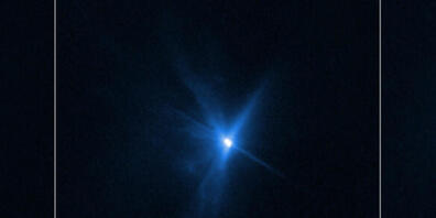 HANDOUT - Die vom «Hubble»-Teleskop aufgenommene Bilder zeigen den Asteroiden Dimorphos nach dem Zusammenstoß. Foto: NASA, ESA, and STScI/dpa - ACHTUNG: Nur zur redaktionellen Verwendung und nur mit vollständiger Nennung des vorstehenden Credits