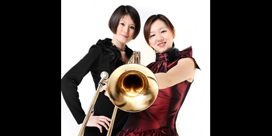 Domorganistin Eiko Yoshimura (links) und Posaunistin Mayumi Shimizu.