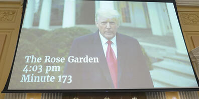 ARCHIV - Der Untersuchungsausschuss zum Angriff auf das US-Kapitol betrachtet, welche Rolle Donald Trump gespielt haben soll. Foto: Patrick Semansky/AP/dpa