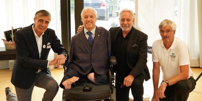 Roland Werner, Präsident Verein Seerücken-Untersee Kraftgegend, Theo Schnider, Direktor UNESCO Biosphäre Entlebuch, Nationalrat Christian Lohr und erster Kraftgegend-Botschafter, Thomas Harder, Markenspezialist und Präsident Markenkommission Seerücken-Untersee Kraftgegend.
