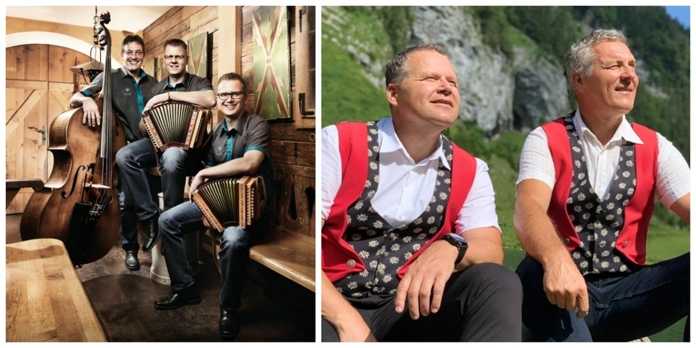 Beehren an diesem Wochenende das Ahoi: Örgeliwirbel (l.) und die «Alphorn-Kavaliere».