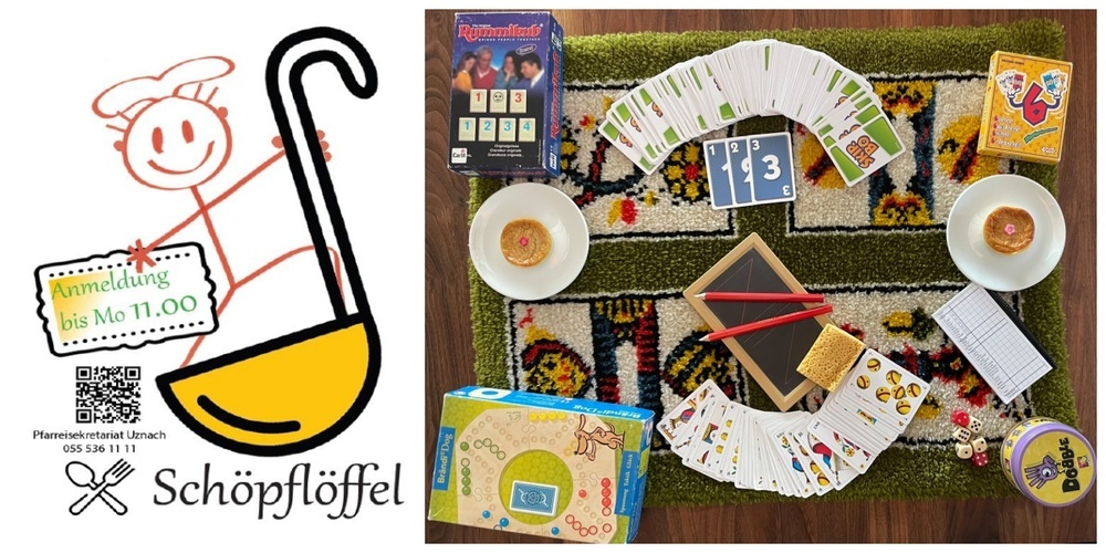 Wie immer können Schöpflöffel sowie der Spiel- und Jassnachmittag zusammen oder separat besucht werden.