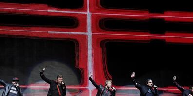 ARCHIV - Die US-amerikanische Band Backstreet Boys tritt in der Movistar-Arena in Bogota auf. Foto: Camila DÌaz/colprensa/dpa