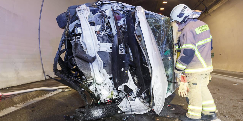 Ein Bild des Schreckens im Ambergtunnel