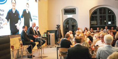 Den Höhepunkt des Abends bildete das spannende Interview mit Paolo Duca und Luca Cereda, den Verantwortlichen vom Eishockeyclub HC Ambri-Piotta.