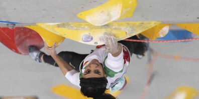 Kletterte ohne Kopftuchm: Die Iranerin Elnas Rekabi. Nun ist ihr Schicksal ungewiss.