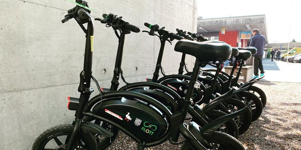 Flott unterwegs: Die Flott-Bikes auf Sarganser Gemeindegebiet.
