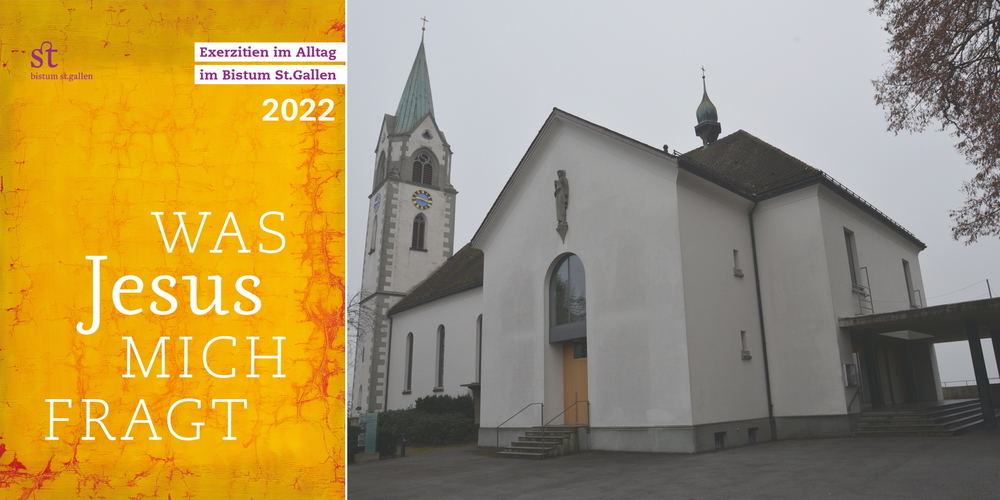 Vier Abende in der Joner Kirche Maria Himmelfahrt (r.) zu Exerzitien im Alltag.
