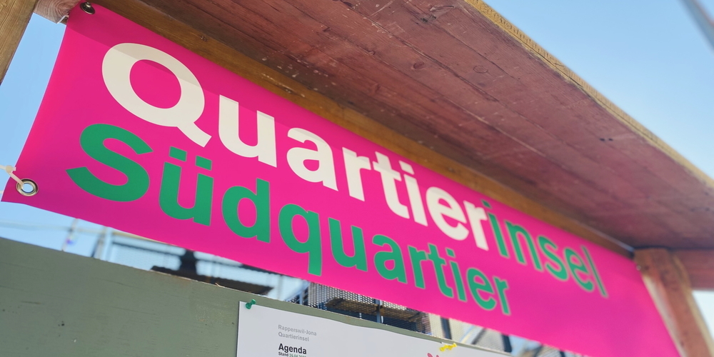 Die Quartierinsel war während mehreren Monaten in diesem Jahr beim Lido im Rapperswiler Südquartier stationiert.